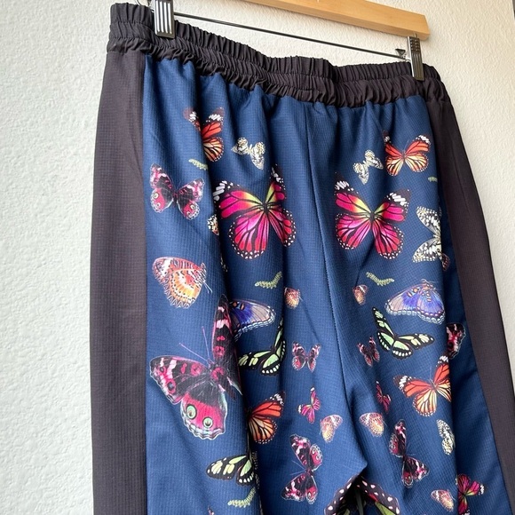 Terez Blue Pink Red kaleidoscope butterfly jogger RipStop Track Pants Sz L - Picture 11 of 15